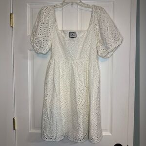 Tuckernuck Women’s Mini Eyelet Puffersleeve Dress